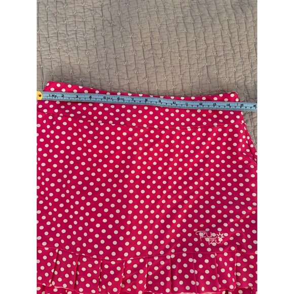 Tzu Tzu Womens Size Medium Pink White Polka Dot Pull On Athletic Skort - Picture 7 of 10